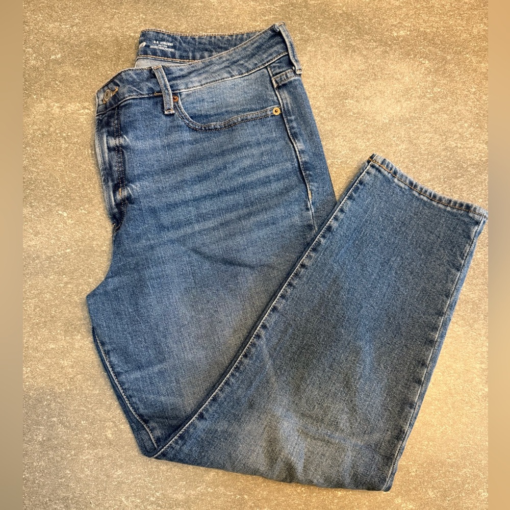 Old Navy High-Rise O.G. Secret Slim Pockets Medium Wash Jeans-Size 14